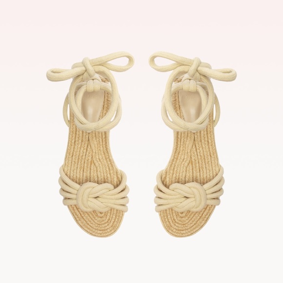 Alexandre Birman Vicky rope flat sandals in dove - Picture 1 of 8